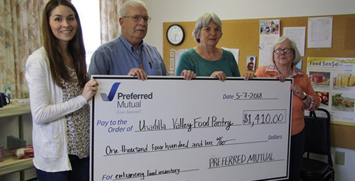 Preferred Mutual Makes Donation to Unadilla Valley Food Pantry