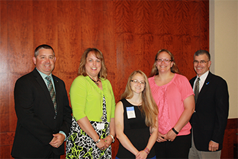 Photo of Dana Eschler with Preferred Foundation Committee Preferred Foundation Committee with 2016 Scholarship Winner
